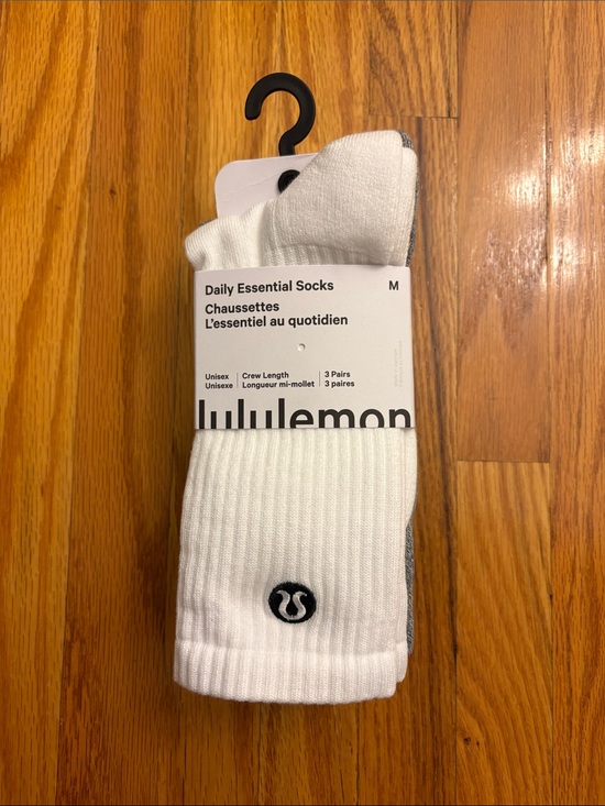 lululemon athletica Other - BNWT lululemon athletica White Daily Essential Crew Socks - 3 Pack